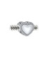 ფოტო #1 პროდუქტის Valentine Monogram Letters Alphabet A-Z Initial Crystal Accent Edge Love Heart Shape Charm Bead Oxidized Sterling Silver Fits European Bracelet