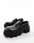 ASOS DESIGN chunky loafers in brown faux leather Черный, 43 - фото #3