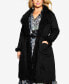 Фото #1 товара Plus Size Rochelle Plush Trim Jacket