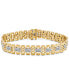 ფოტო #1 პროდუქტის Men's Diamond Link Bracelet (1 ct. t.w.) in 18k Gold-Plated Sterling Silver