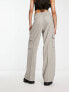 Фото #3 товара Object tailored cargo trousers in grey melange