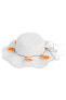 Kız Çocuk Çantalı Hasır Şapka Set 6-9 Yaş Beyaz
