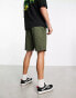 COLLUSION pull on shorts in dark khaki