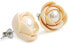 Фото #1 товара Light beige flower earrings with pearl puzetky Preciosa