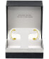 ფოტო #3 პროდუქტის Crystal C-Hoop Earrings in Silver-Plate, Rose Gold Plate or Gold Plate