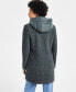 Juniors' Mixed-Media Bibbed Bouclé Coat