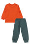 Фото #2 товара Комплект детского пижамного костюма Superman Erkek 2-5 лет Оранжевый