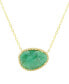 ფოტო #3 პროდუქტის Gemstone and Diamond (1/10 ct. t.w.) 17" Necklace in 14k Yellow Gold