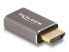 Delock HDMI Adapter Stecker zu Buchse 8K 60 Hz grau Metall - Adapter