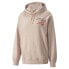Фото #1 товара Puma Downtown Oversized Graphic Pullover Hoodie Womens Pink Casual Outerwear 537