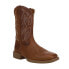 Фото #2 товара Justin Boots Canter Water Buffalo 11 Inch Wide Embroidered Square Toe Mens Size