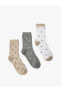 3'lü Kalpli Soket Çorap Seti Çok Renkli