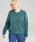 Фото #1 товара Women's Chunky Cable-Knit Sweater, Created for Macy's