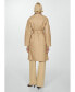 Фото #5 товара Women's Belted Cotton Trench Coat