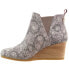 Фото #3 товара TOMS Kelsey Snake Booties Womens Grey Casual Boots 10015815