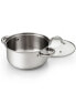 Фото #10 товара Sauce Pot Stainless Steel Stockpot with Glass Lid, Basic Saucier Casserole Pan Set, 6-Piece