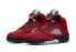 Jordan Air Jordan 5 retro "toro bravo" 翻毛皮 愤怒的公牛 防滑 高帮 复古篮球鞋 男女同款 黑红 2021年版