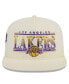 Men's Cream Los Angeles Lakers Team Bar Lightweight Corduroy Golfer Snapback Hat