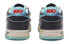 【定制球鞋】 Nike Dunk Low 解构鞋带 绿洲 废土风手绘喷绘特殊鞋盒 低帮 板鞋 GS 黑灰蓝 / Кроссовки Nike Dunk Low DN3351-001