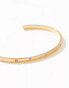 ASOS DESIGN Curve 14k gold plated cuff bracelet with crystal detail