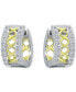 ფოტო #1 პროდუქტის Cubic Zirconia Lattice Small Huggie Hoop Earrings, 0.51", Created for Macy's