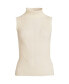 Фото #3 товара Women's Fine Gauge Cotton Turtleneck Tank Sweater