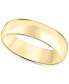 Men's Comfort Fit Wedding Band (6mm) in 14k Gold or 14k White Gold