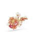 Фото #4 товара Mixed Cuts, Flower, Pink, Gold-Tone Gema Brooch