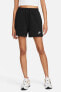 Sportswear Essential Fleece Loose Fit Short Black Geniş Ağlı Bol Kesim Kadın Şortu Siyah