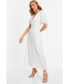 Фото #3 товара Women's Textured Woven Knot Front Maxi Dress