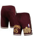 Фото #1 товара Men's Donovan Mitchell Wine Cleveland Cavaliers Player Replica Shorts