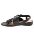 Фото #4 товара Softwalk Tieli S2109-001 Womens Black Extra Wide Strap Sandals Shoes