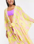 Фото #6 товара River Island tie dye maxi kaftan in bright purple