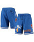 Фото #5 товара Men's Derrick Rose Blue New York Knicks Player Replica Shorts