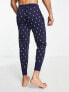 Фото #3 товара Polo Ralph Lauren lounge jogger in navy with all over print logo