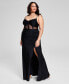 Фото #1 товара Trendy Plus Size Strappy-Corset Slit-Front Dress