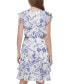 Фото #2 товара Petite Printed Ruffled A-Line Dress