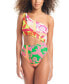 Фото #1 товара Women's One-Shoulder Cut-Out One-Piece Swimsuit, Created for Macy's