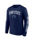 Фото #2 товара Men's Navy Penn State Nittany Lions Distressed Arch Over Logo Long Sleeve T-shirt