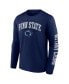 Men's Navy Penn State Nittany Lions Distressed Arch Over Logo Long Sleeve T-shirt