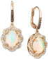 ფოტო #1 პროდუქტის Neopolitan Opal (2-3/8 ct. t.w.) & Diamond (3/4 ct. t.w.) Drop Earrings in 14k Rose Gold