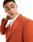 Viggo waffle suit jacket in burnt orange