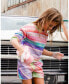 ფოტო #2 პროდუქტის Girl French Terry Short Rainbow Stripe - Toddler|Child