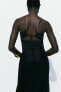 Фото #9 товара Платье миди из смесового льна ZARA