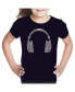 Big Girl's Word Art T-shirt - 63 DIFFERENT GENRES OF MUSIC