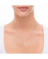 Фото #2 товара TruMiracle princess Quad 18" Pendant Necklace (3/4 ct. t.w.) in 14k White Gold
