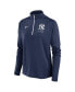 Women's Navy New York Yankees Pacer Quarter-Zip Top