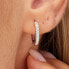 Round single earring with zircons Fancy Infinite White FIW102