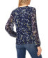 Фото #2 товара Women's Floral-Print V-Neck Button-Front Blouse