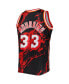 Фото #4 товара Men's Alonzo Mourning Black Miami Heat 1996-97 Hardwood Classics Marble Swingman Jersey